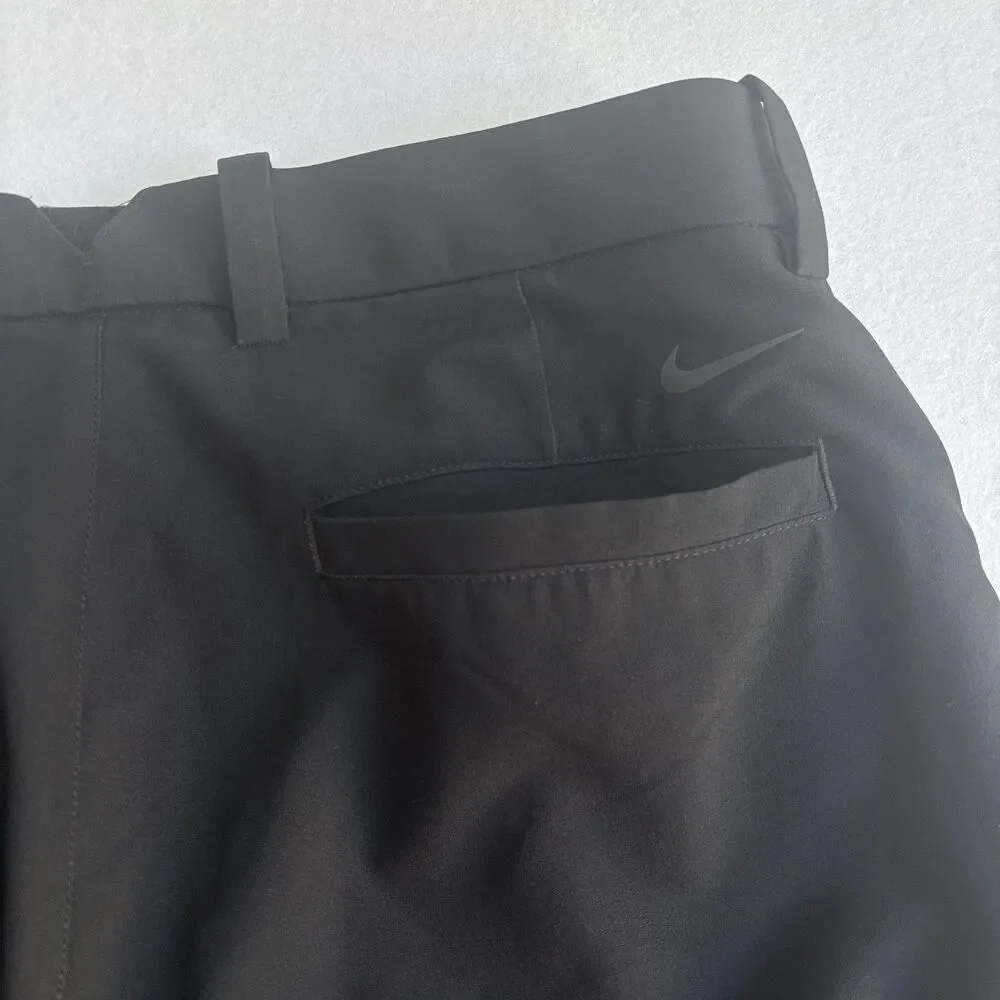 Nike Golf Chino Shorts Mens 34 Black Dri-Fit Flat Front Performance Stretch